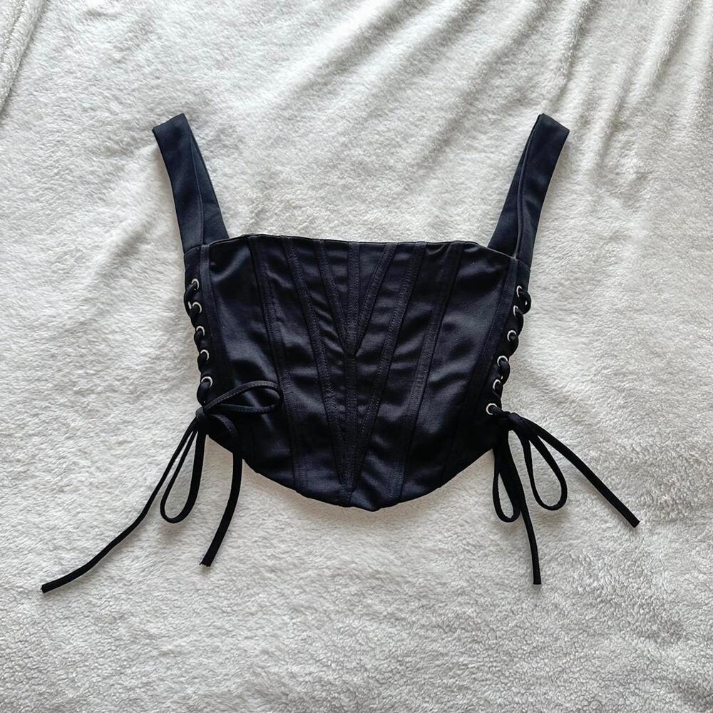 Black corset top with